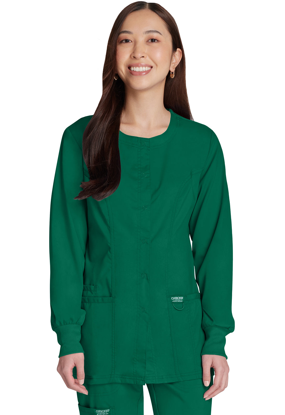 Women's Snap Front Jacket - Hunter Green